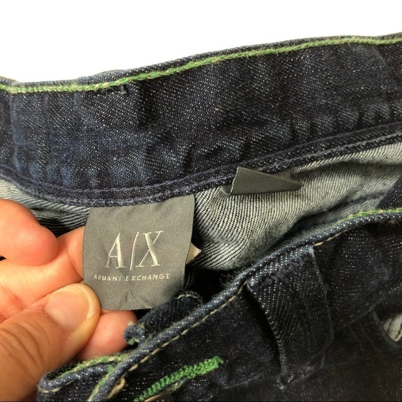 Armani Exchange Dark Wash The Skinny Boot Jeans 2 Short - Picture 4 of 10